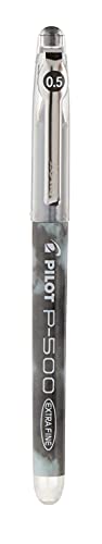 Image of PILOT Precise P-500 Gel Ink Rolling Ball Stick Pens, Extra Fine Point, Black Ink, 12 Count (38600)
