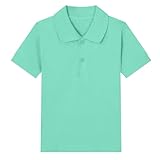 Boys Girls Polos Shirts Short Sleeve Cotton Soft Toddler Kids Summer Athletic School Uniform Blouse Classic Polos Tee Blusas para niñas de 12 a 14 años de Moda Mint Green