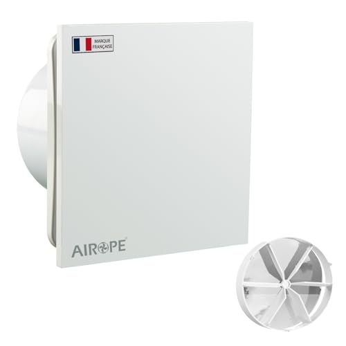 Airope- AB -100 mm,Ventilador Extractor de Baño aire, Silencioso con Válvula Anti Retorno,Ideal para Baño,Cocina,Inodoro,Bajo Consumo Energético,5 AÑOS de Garantía