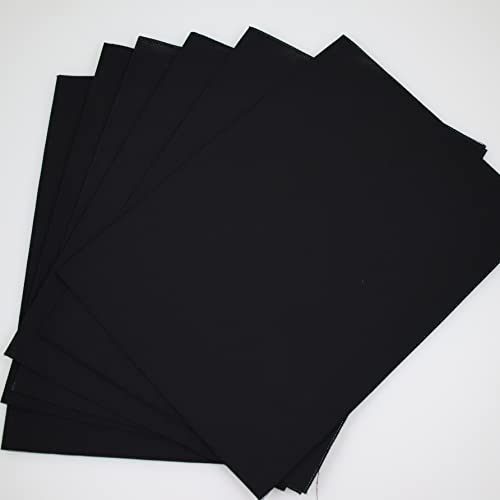 Image of KCS 4 /6 pc of 12 inch x 18 inch 30cmx45cm 16CT Counted Cotton Aida Cloth Cross Stitch Fabric (Black, 6 pc)