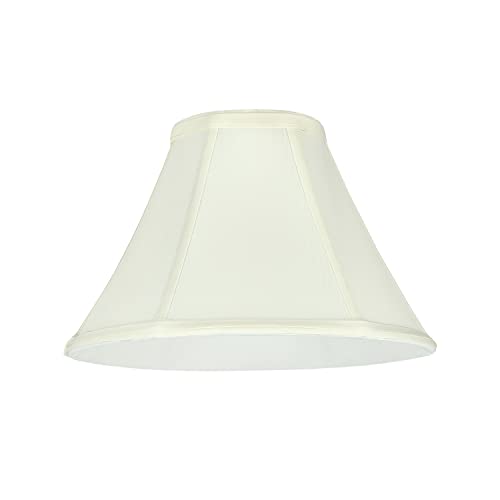 Image of Aspen Creative 58027A, Bell Uno Lamp Shade, Linen White, 4 inch Top x 10 inch Bottom x 7 inch Slant Height, Slip UNO 33mm