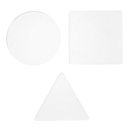 DIYEAH 3-teilige Gelplatte: Wiederverwendbare Geldruckplatte, dreieckig, rund, quadratisch – Druckzubehör für Bastelarbeiten, Journaling, Monoprinting, Kartenherstellung