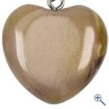  Schlsselanhnger Herz aus Mookait - Schlsselbundanhnger aus echtem Edelstein, Glcksbringer fr die Liebe