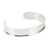 UPKOCH Bracelet à faire soi-même : Bracelet manchette ouvert en acier inoxydable – bru...