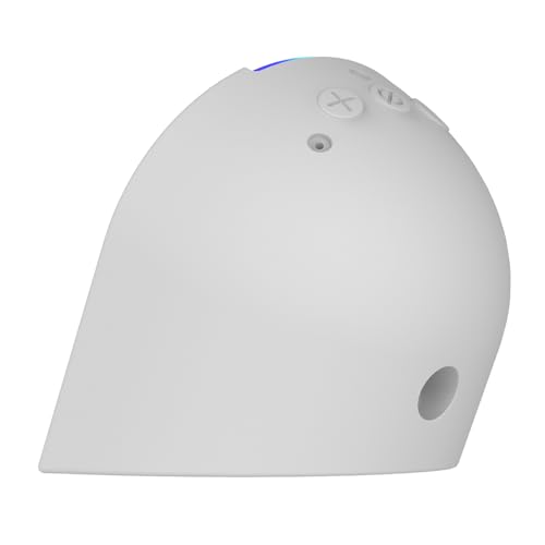 Compatible con Amazon Echo Pop (versión 2023), cubierta protectora de silicona gruesa, la base es más estable, protección de 360° y un ajuste perfecto con la carcasa del altavoz (blanco)