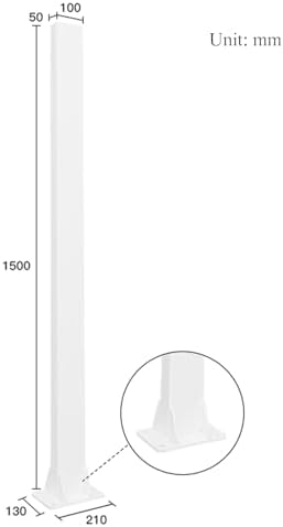 Outdoor EV Charger Pedestal Stand - Freestanding Electric Vehicle Charging Station, Universal Charging Column for Electric Cars, Durable Weatherproof Design for Home & Commercial Use