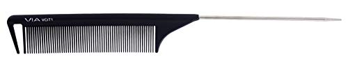 Fine Tension Pin-tail Comb - Black (2 Pack)