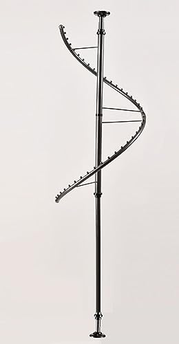 Generisch Rack de capa en forma de S – 360° Rotating Hanger, soporte para pantalones telescópicos, diseño de ahorro de espacio, ideal para uso en esquinas, resistente y elegante, acabado negro