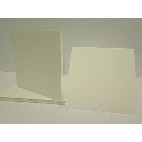 20 x Watercolour Blank Square Greeting Cards High White Single Fold 300gsm 5 x 5" (125 x 125mm) Cardmaking CL007 Cover