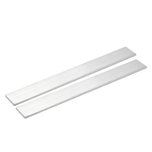 Image of uxcell Square Aluminum Flat Bar, 2Pcs 1 /4 inch Thick 1.4 inch Width 12 inch Length Square Aluminum Bar 6061 Aluminum Flat Plate, 5 x 35 x 305mm T6511 Solid New Mill Stock for Industrial Building