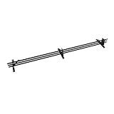 Lahoreeky Snow Guard Railing, 8ft Roof Snow Ice Guards for Metal Roofs and Wood Roofs, Stop Snow from Sliding Off Your Roof, Extendable, Black