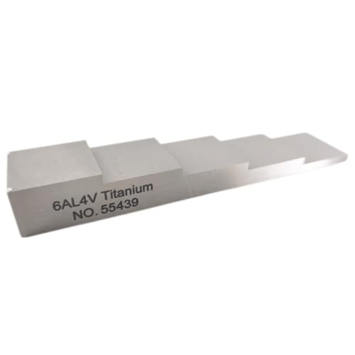 Bloque de calibración de 5 pasos de aleación de titanio 6AL4V para medidor ultrasónico de espesor miniatura 3