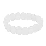 Hapivida Pulseras de cuentas para mujer, pulsera elástica de cristal ajustable con cuentas para novia, día de la madre, Navidad (Blanca)