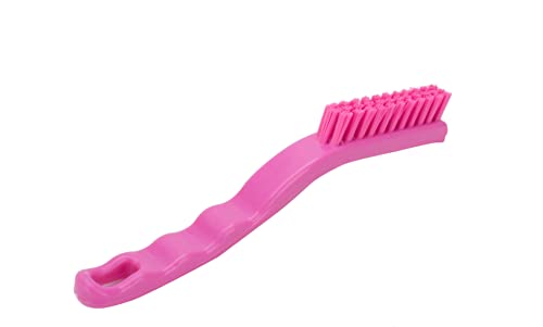 Image of SPARTA Detail Brush Grout Brush, Crevice Brush with Hanging Hole for Bathroom, Kitchens, Countertop, Plastic, 9 Inches, Pink