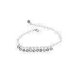 POYAMUSE Jingle Bell Anklet Bracelet for Women Adjustable Chain with Bells Boho Foot Jewelry Gift for Summer Beach Party Festival - Silver