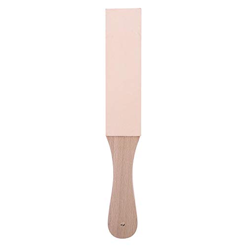 DIY Leather Strops Kit with Wooden Handle Leather Strop Double Sided Leather Paddle Strop for Leather Knife Sharpening Polishing Leather Strop
