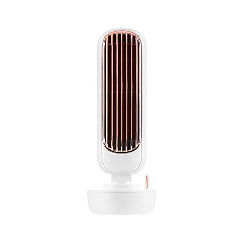 Aire acondicionado para RV, mini aire acondicionado portátil, mini ventilador humidificador, recargable, retro, de escritorio, de seguridad (blanco)