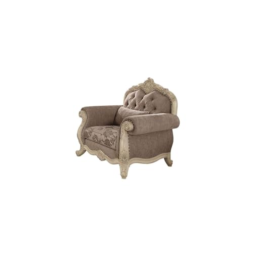 Sillón con cojín tejido gris estilo clásico miniatura 3