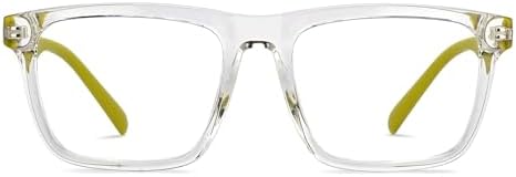 LENSKART BLU | Zero Power Blue Cut Computer Glasses | Anti Glare, Lightweight & Blocks Harmful Rays | UV Protection Specs | Full Rim Square | For Men & Women | Medium | LB E16218