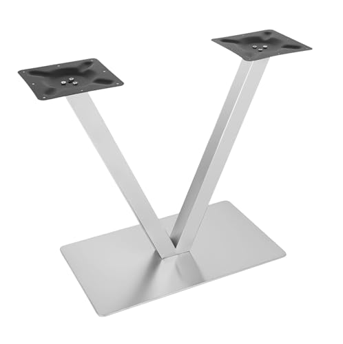 TRIEBAN Tischbeine Metall Tischgestell Edelstahl Tischbein V Form Tischkufen Tischfüße Tisch Beine, Schreibtisch Beine für DIY Schreibtisch Couchtisch Esstisch mit 70 x 40 cm Bodenplatte (V-Form)