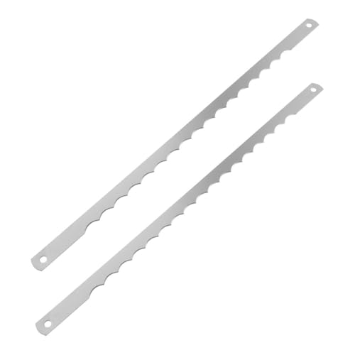Ciieeo 2pcs Serrated Bread Slicer Blades Reusable Replacement Parts for Bread Makers Fits All Easy to Clean and Sturdy Design for Toast Cakes and Pies