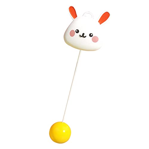 WOOXGEHM Indoor Suspended Table Tennis Trainer, Portable & Height Adjustable, Rabbit Model, For Kids Self Practice, Includes Hanger, 2 Rackets, 3 Balls, 1 Hook