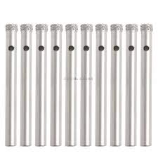 A&S TOOL SHOP 10Pcs 6mm Diamond Coated Core Drill Bits Hole Saw Glass Tile Ceramic Marble