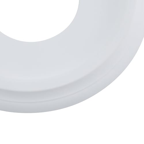 Image of PU Ceiling Medallions 2Pcs, 9.8 Inches x 3.86 Inches, White | Whole Cover Type, Paintable, Fits 3.86 Inches Canopy, European Vintage Style, Made of Synthetic Foam