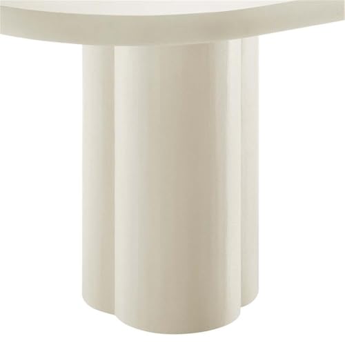 Image of Modway EEI-6764-WHI Caspian 72 inch Oval Concrete Dining Table, White