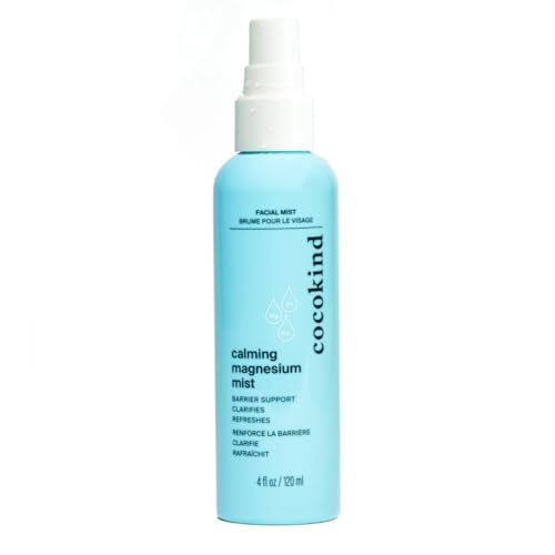 Cocokind Calming Magnesium Mist Hydrating Facial Spray to Reduce Visible Redness Clarifying Face Mist for Breakout-Prone Skin Moisture Barrier Support (4 fl oz 1 Pack)
