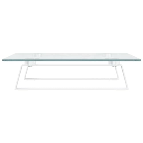 Support d'ordinateur peu encombrant blanc pour libérer de l'espace sur les petits bureaux