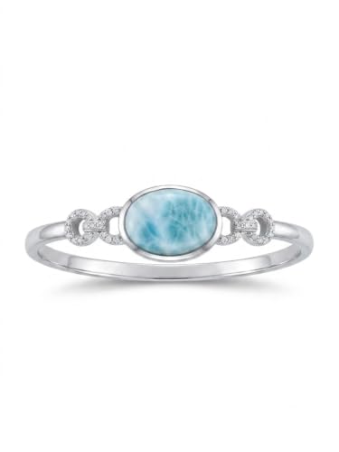 Natural Dominican Larimar 925 Solid Sterling Silver Cuff Bracelets