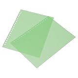 aqxreight 50pcs Blechschutzbindungsabdeckung Matt 20 Löcher PP Kunststoff für die Präsentation Grün Grün (GREEN)