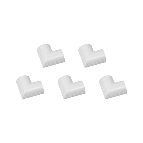 Image of D-Line Large Cable Raceway Flat Bend, for use with 2 inch (W) x 1 inch (H) Cable Cover - 5-Pack, White