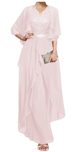 2 PCS Mother of The Bride Jumpsuit for Wedding Plus Size Mother of Groom Pant Suits with Jacket Wedding Guest Formal Outfit