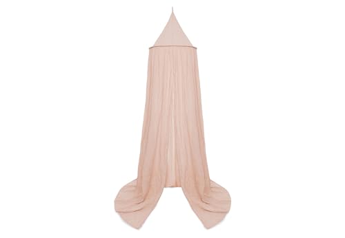 Jollein Baldaquin Vintage Rose Sauvage – Hauteur 245 cm – Certifié Oeko-Tex – Ciel de lit pour lit de bébé et Chambre d'enfant
