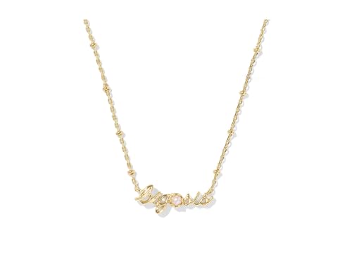 Kendra Scott Womens Big Sis Short Pendant Necklace Gold Freshwater Cultured Pearl One Size