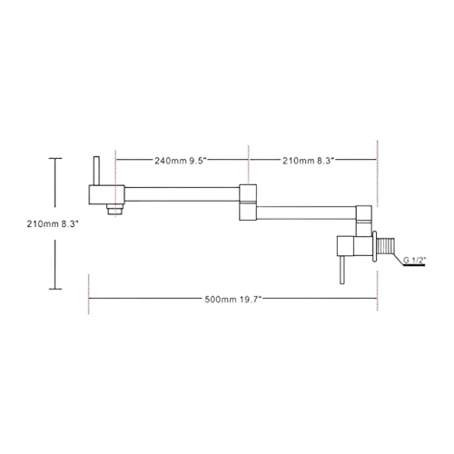 Robinet de cuisine mural pivotant grand bec pour remplir les casseroles - 3