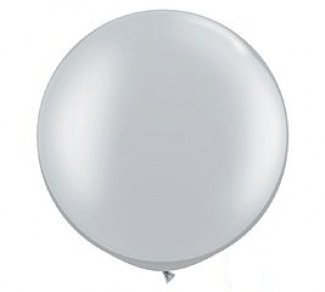 Preisvergleich Produktbild Koyal Wholesale Round Latex Giant Balloon , 30, Metallic Silver by Koyal Wholesale