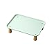 ＫＬＫＣＭＳ Raised Cat Bowl Stand Pet Food Table Comfort Elevated Holder Pet Feeding Dish Stand Cat Dog Bowl Tray, Green