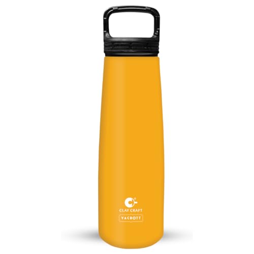 Image of CLAY CRAFT VACBOTT Harriet Swag Double Walled|18 Hours Hot and 24 Hours Cold Water Bottle Vacuum Insulated Flask|Thrmosteel Bottle|1000ML, Water Bottle|BPA-Free|BIS Certified|1Year Limited Warranty