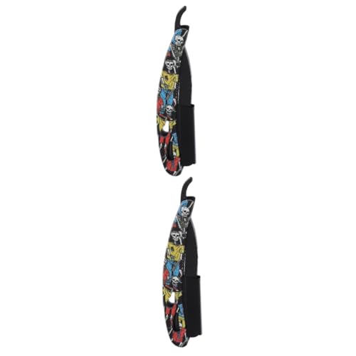 Didiseaon 2 Piezas broche del pelo hair clips hair pin rasuradora hombre peinadora tijeras de peluquería hombre afeitadora maquinilla de afeitar de acero inoxidable navaja de Black
