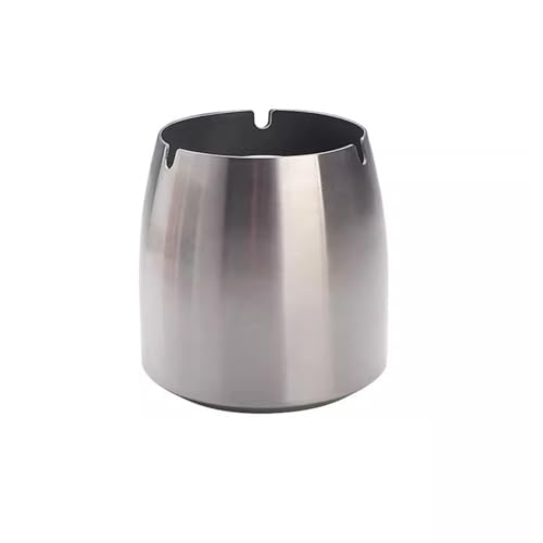 Posacenere da esterno, in acciaio inox, antivento, grande portacenere da tavolo in metallo, per fumatori, design interno ed esterno senza coperchio