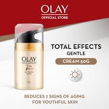 Image of Olay Total Effects Anti Ageing Skin Cream (Moisturizer)| Fights 7 Signs of Ageing | With Niacinamide and Green Tea Extracts | Normal, Oily, Dry, Combination Skin | 50g (Gentle Day Cream)