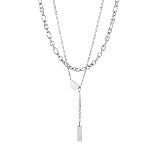 Image of SALTY ALPHA Anti Tarnish Stainless Steel Locket Neck Chain for Men | Stylish Pendant Necklace | Jewellery Accessories for Boys | Minimal Jewelry | Gifts for Boyfriend & Husband | Gift for Diwali, Christmas, Marriage, Birthday, Rakhi