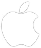 Apple white decal 4' x 5'