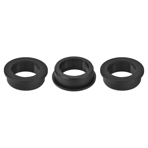 sourcing map 3Pcs Rubber Grommets 45mm Drill Hole, 35mm ID Hole Top Hat Grommet Black Silicone Rubber Hole Plug Gasket for Wiring, Automotive