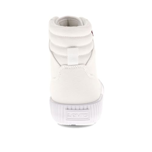 Levi's Women's Hightop Sneaker, White Mono, 7.53
