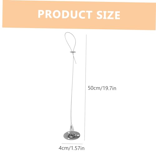 Image of 5pcs Wire Rope Hook Hanger for Secure Hanging of Curtains and Signs Design - Easy Wall Ceiling Installation