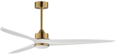 Maxim Lighting 88834NAB Woodwind - 3 Blade Ceiling Fan with Light Kit-14.5 Inches Tall and 80 Inches Wide, Finish Color: Natural Aged Brass